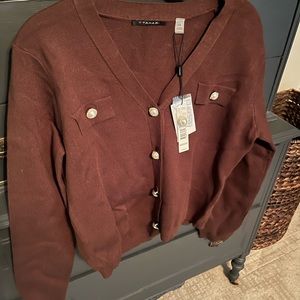 Tahari Women’s Brown Cardigan